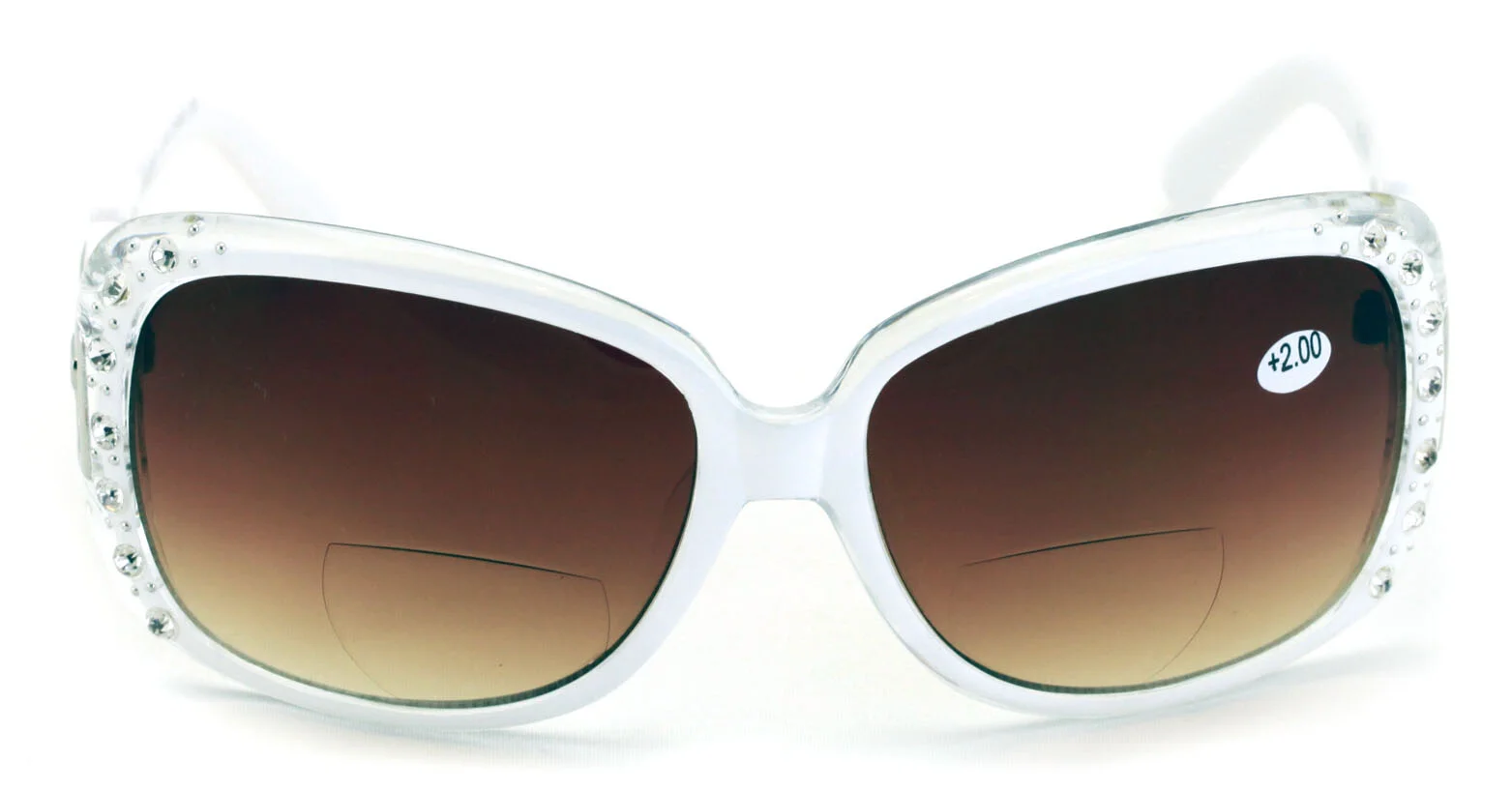 Oversized Rhinestones Women Bifocal Reading Sunglasses Reader Glasses Vintage 4