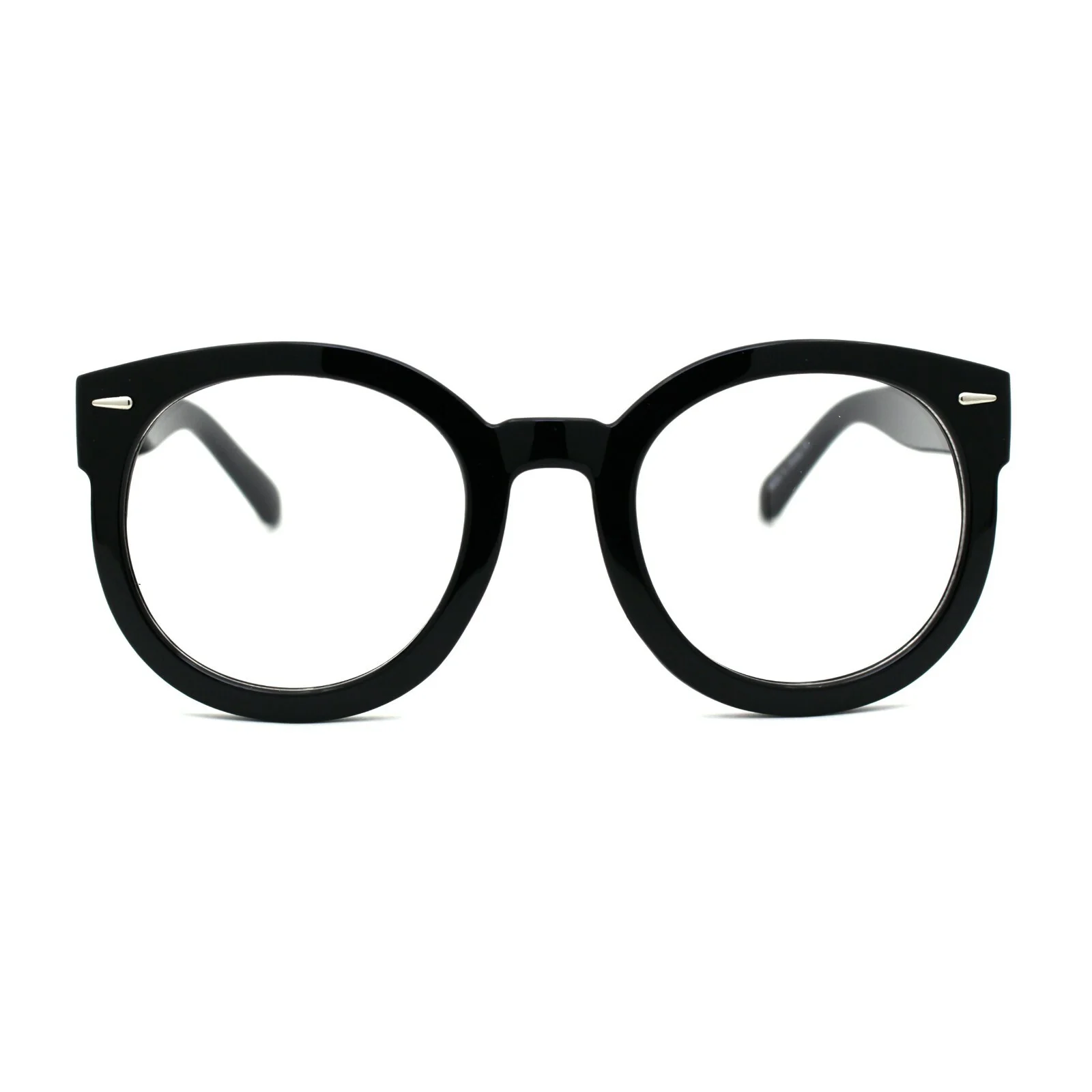 Oversized Round Thick Horn Rim Clear Lens Fashion Eye Glasses 2