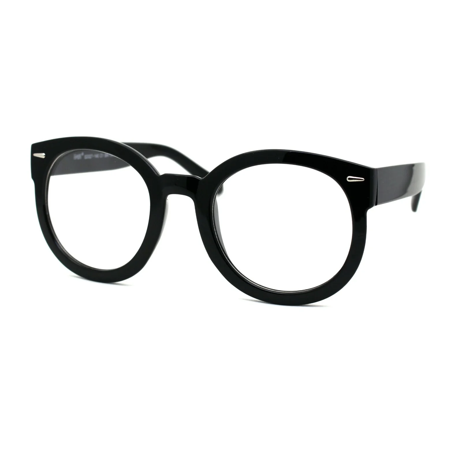 Oversized Round Thick Horn Rim Clear Lens Fashion Eye Glasses 3