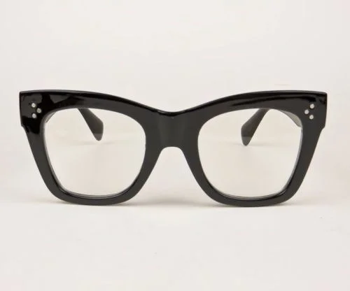 Oversized VICTORIA Cat Eye Clear Lens Women Large Fashion Eyeglasses Frames XL 2