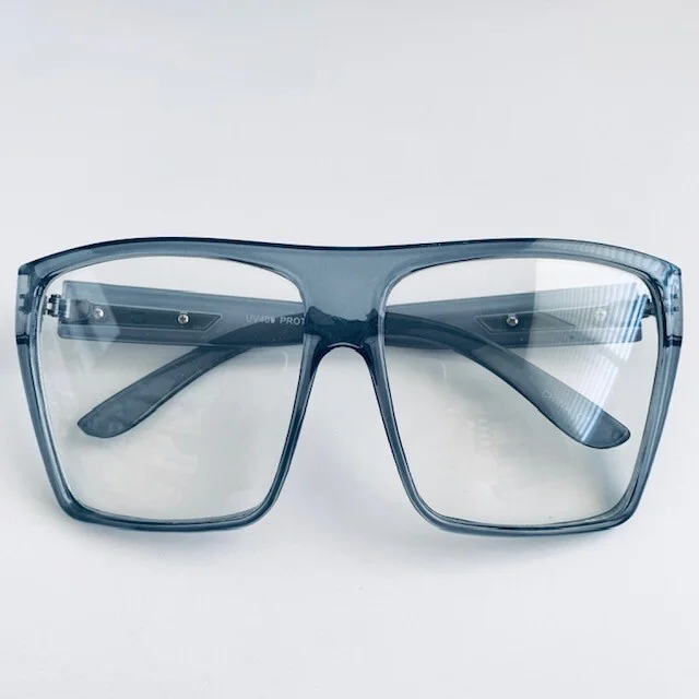 Oversized XXL Square Aviator Flat Top Large Hipster Retro Eyeglasses Frames Big 3