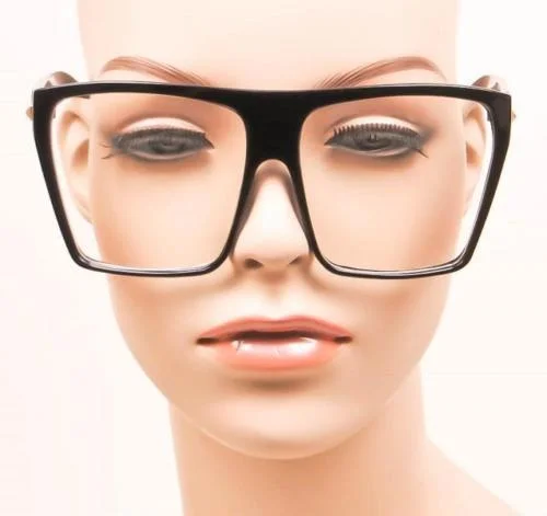 Oversized XXL Square Aviator Flat Top Large Hipster Retro Eyeglasses Frames Big 4