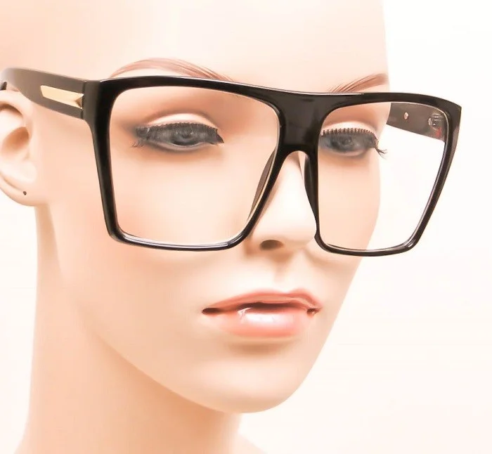 Oversized XXL Square Rectangular Aviator Large WaYf Nerd Eyeglasses Frames 9688 3