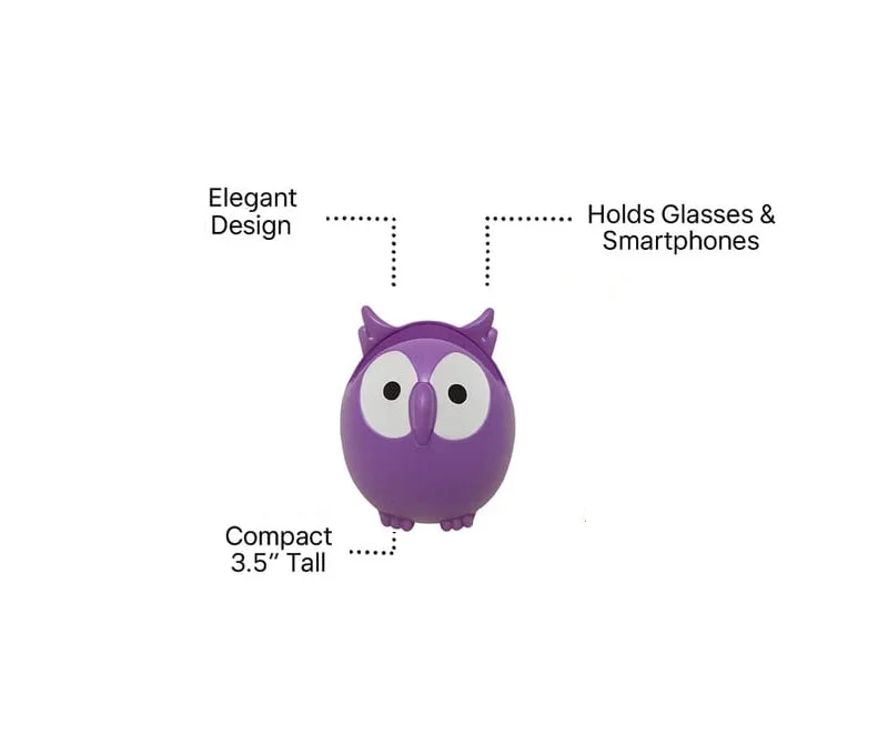 Owl Glasses Sunglasses Eyeglass Holder Stand Display Smartphone Holder Purple 4