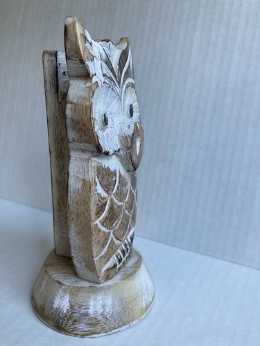 Owl Spectacle Stand Eyeglass Holder Foldable Display Stand Wooden Tabletop 2