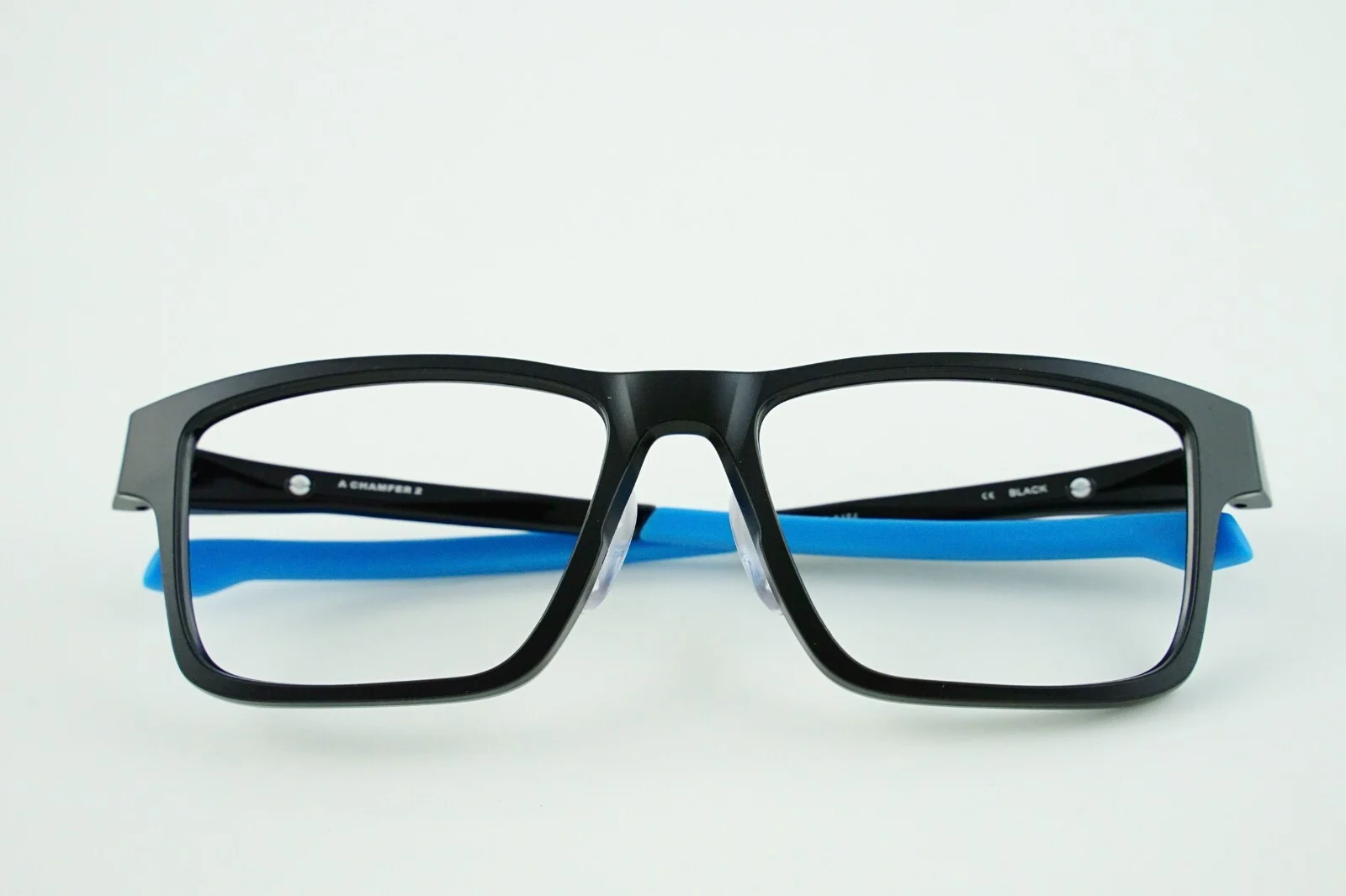 OX8071-0454 Chamfer 2 Oakley Polished Black Blue 54-17-140 Asian Fit AF Frames 2