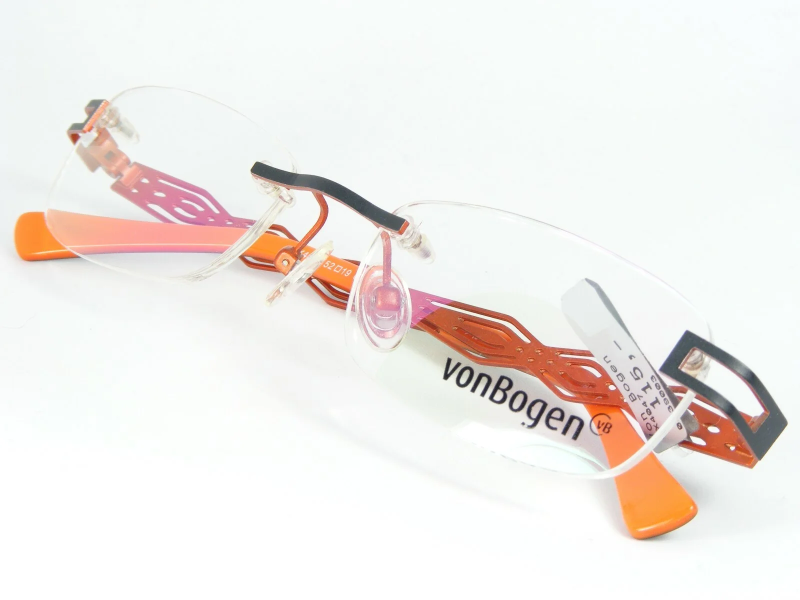 oXygen by vonBogen OX4047 C01 BLACK /ORANGE EYEGLASSES GLASSES 52-19-135 Germany 4