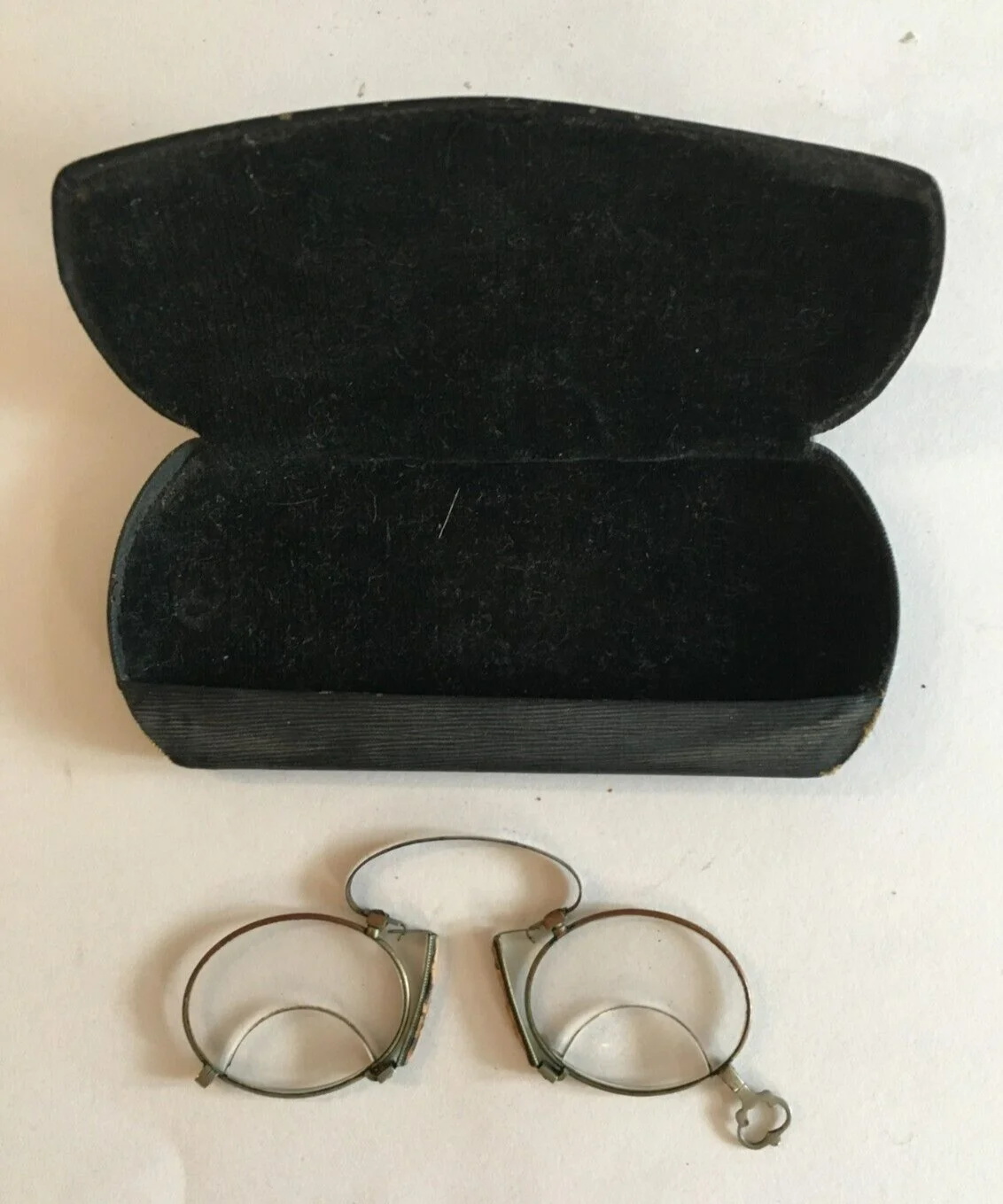 Pair of Antique Pince Nez Bifocal Glasses in Harrisburg, Pa. Case