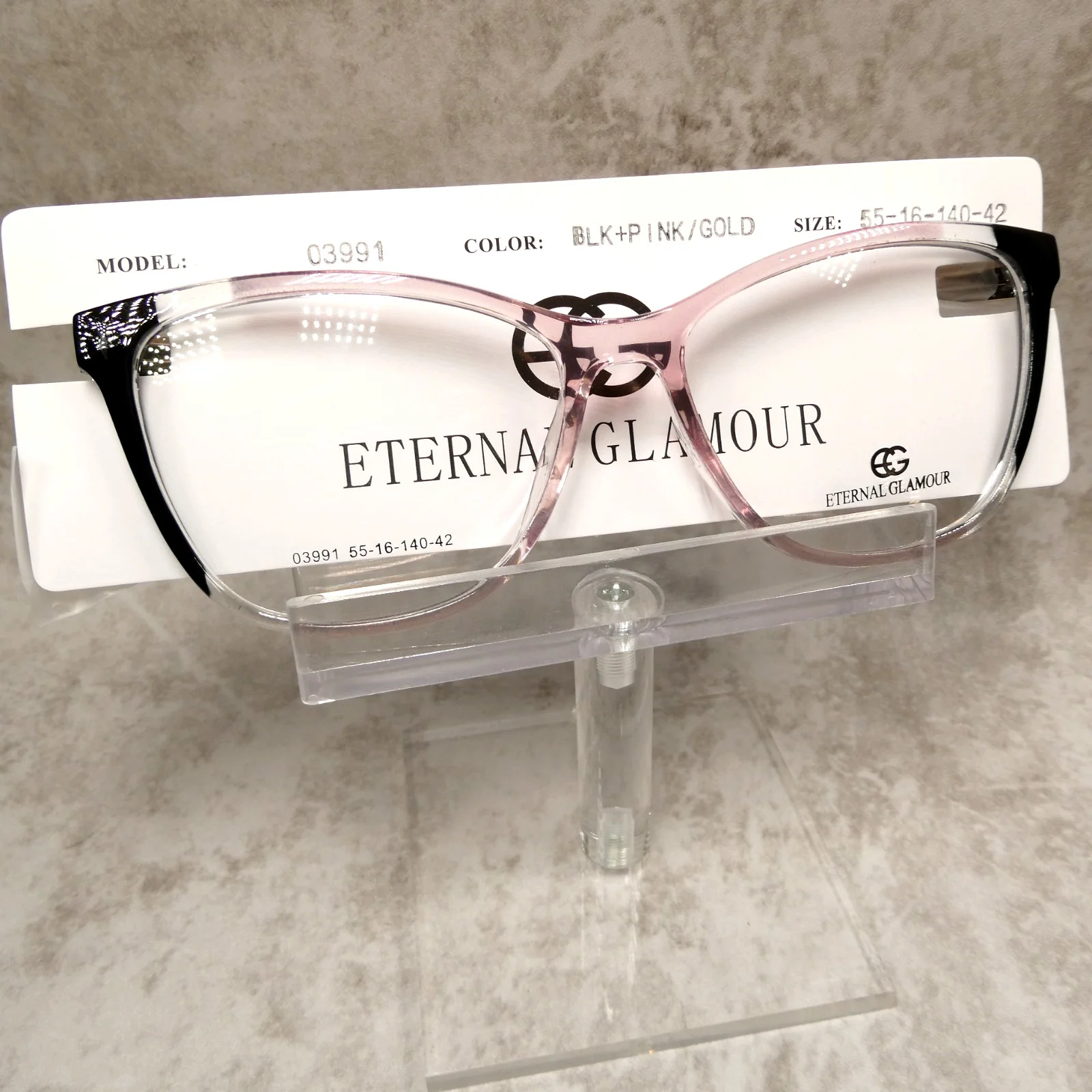 Pair The Wanda Pink 007 Eyeglasses Frames 53-16-140 4
