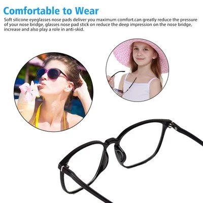 Pairs Anti Slip Glasses Ear Hooks Tip Eyeglasses Grip Temple Holder Nose Pad Kit 3