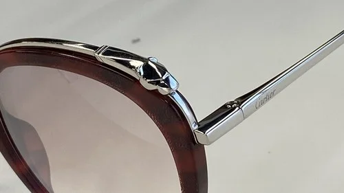 PANTHERE DE CARTIER HAVANA EYEGLASSES SUNGLASSES 100% AUTHENTIC MINT MSRP $1150 4