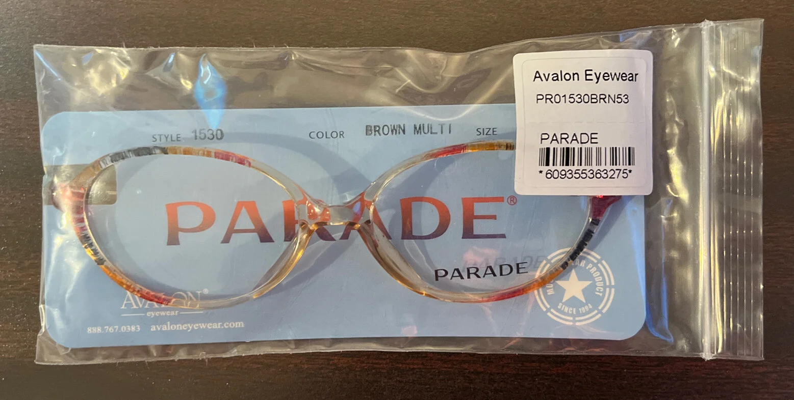 PARADE 1530 BY AVALON EYEWEAR UNISEX EYEGLASSES FRAME SIZE 53-18-135 - NEW