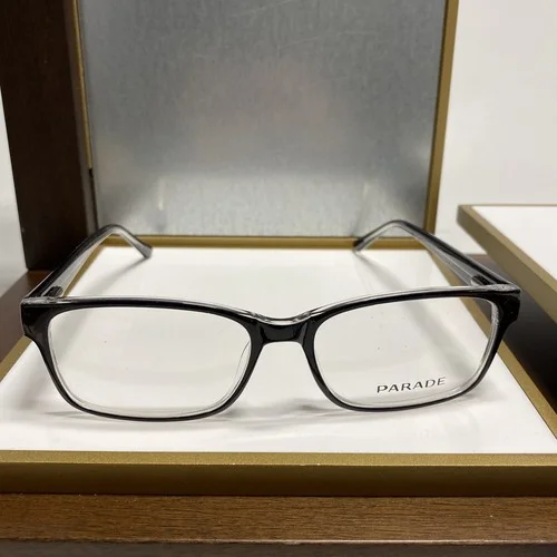 Parade 1713 Q series Black/Crystal 56-18-145 Plastic Full Rim Eyeglasses Frame 2