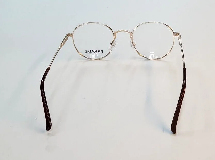 Parade Eyeglasses Frames Q-Series 1634 Gold 50-21-140 Full Rim 3
