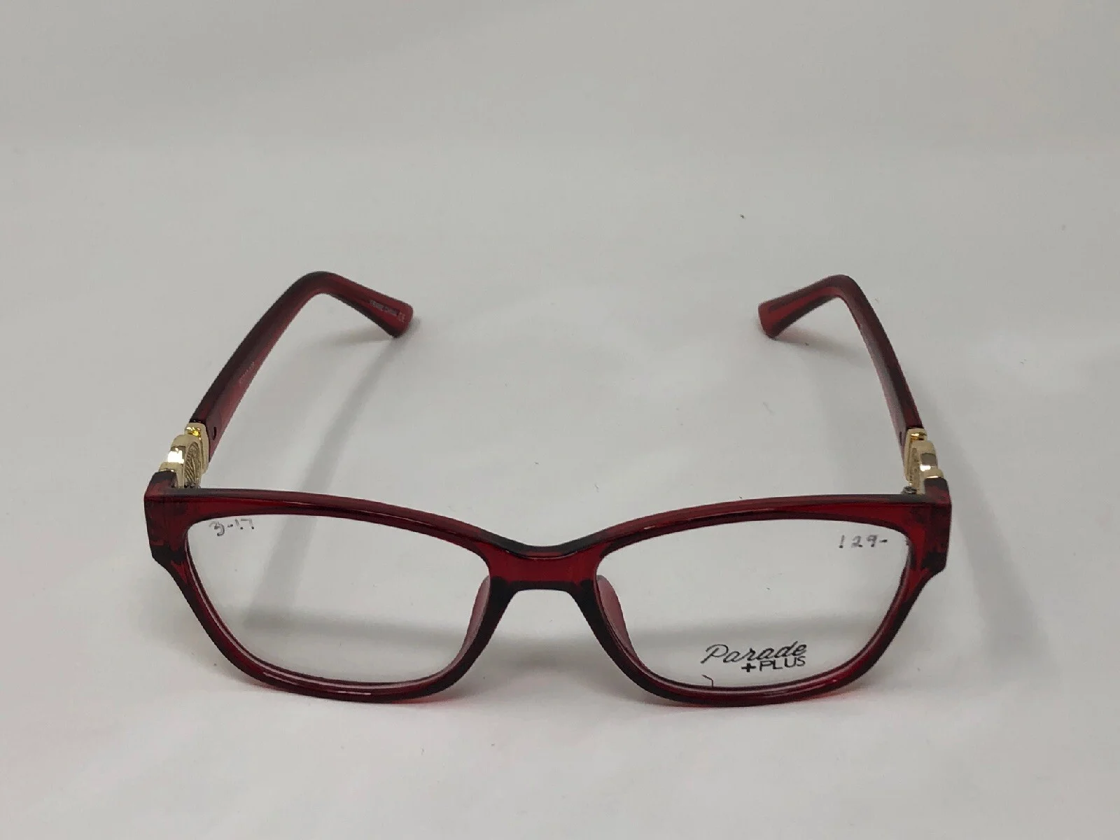 PARADE +PLUS MOD.2118 Eyeglasses Frame 52-17-138 Burgundy Crystal/Gold IO61 3