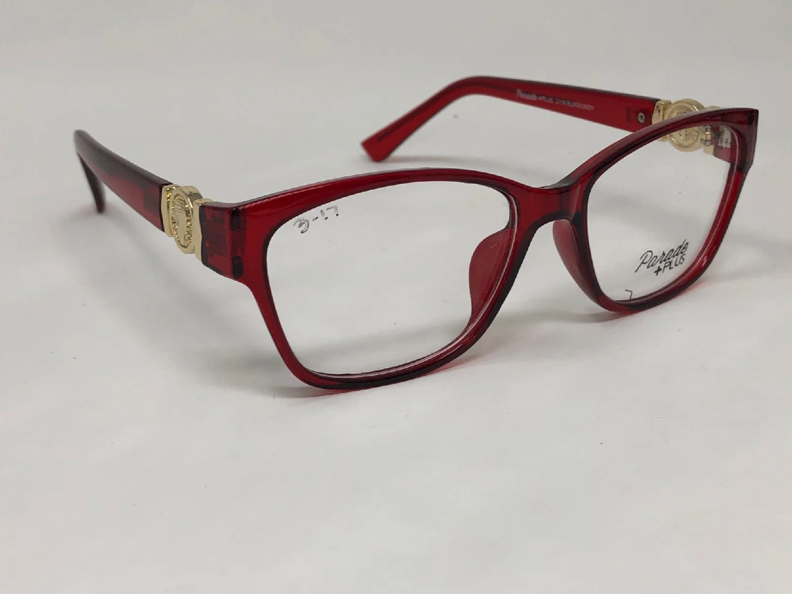 PARADE +PLUS MOD.2118 Eyeglasses Frame 52-17-138 Burgundy Crystal/Gold IO61 4