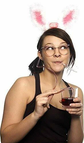 Party Drinking Straw Eye Glasses 12 Pieces Multi-color Party Supplies
