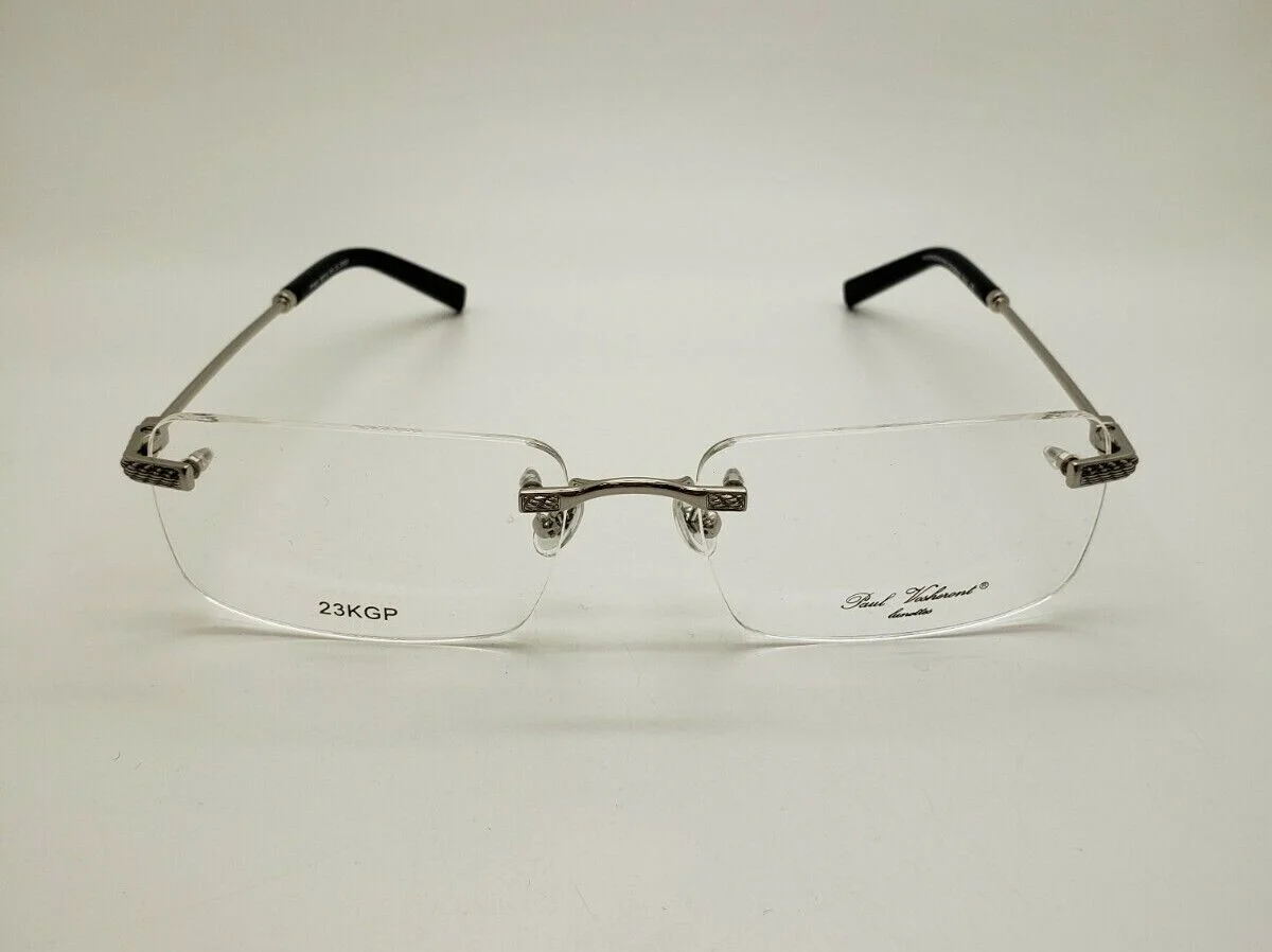 Paul Vosheront Lunnettes PV605 C2 White Gold 23KGP Titanium Frames 59-18-145