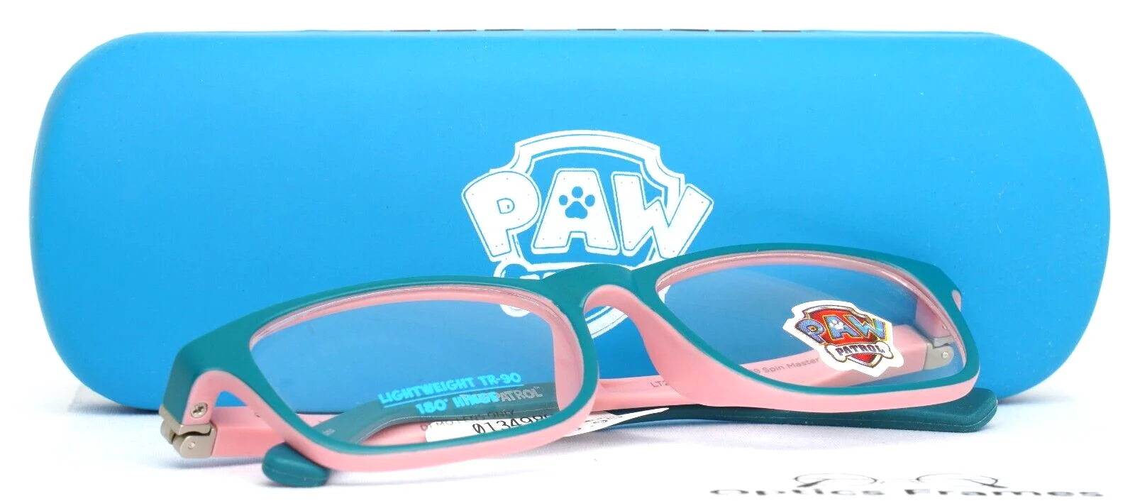 PAW PATROL PP13 TEA Teal Pink Girls Kids Rectangle Eyeglasses 45-15-125 B:32