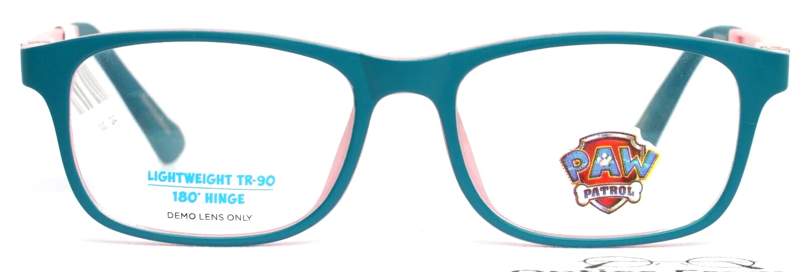 PAW PATROL PP13 TEA Teal Pink Girls Kids Rectangle Eyeglasses 45-15-125 B:32 3