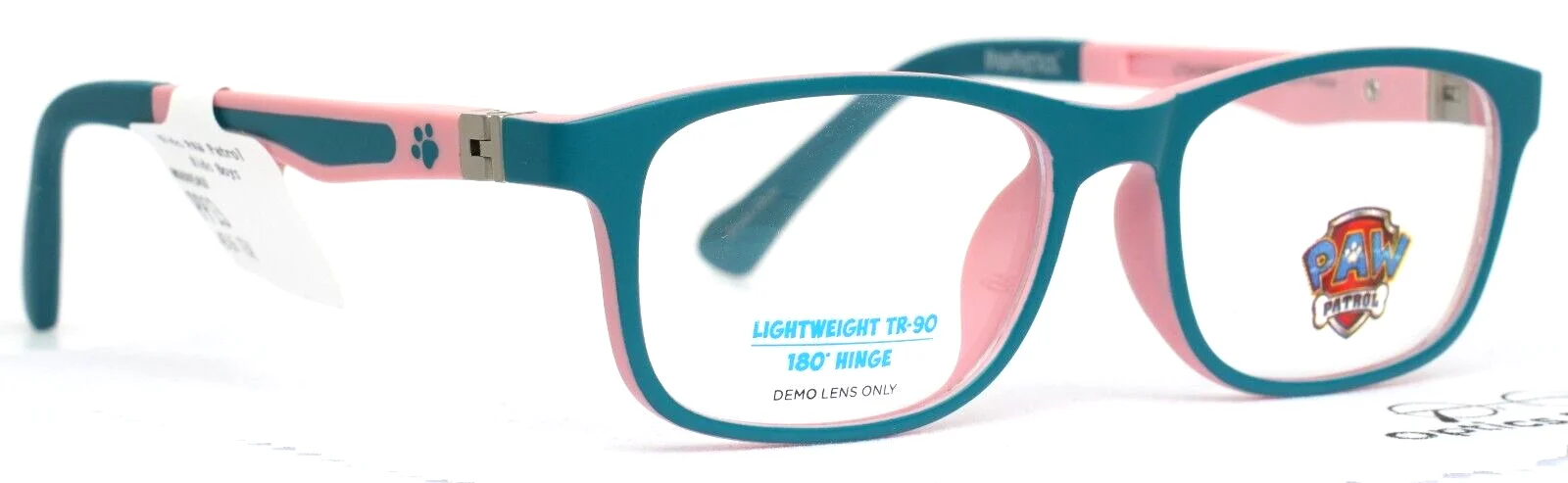PAW PATROL PP13 TEA Teal Pink Girls Kids Rectangle Eyeglasses 45-15-125 B:32 4