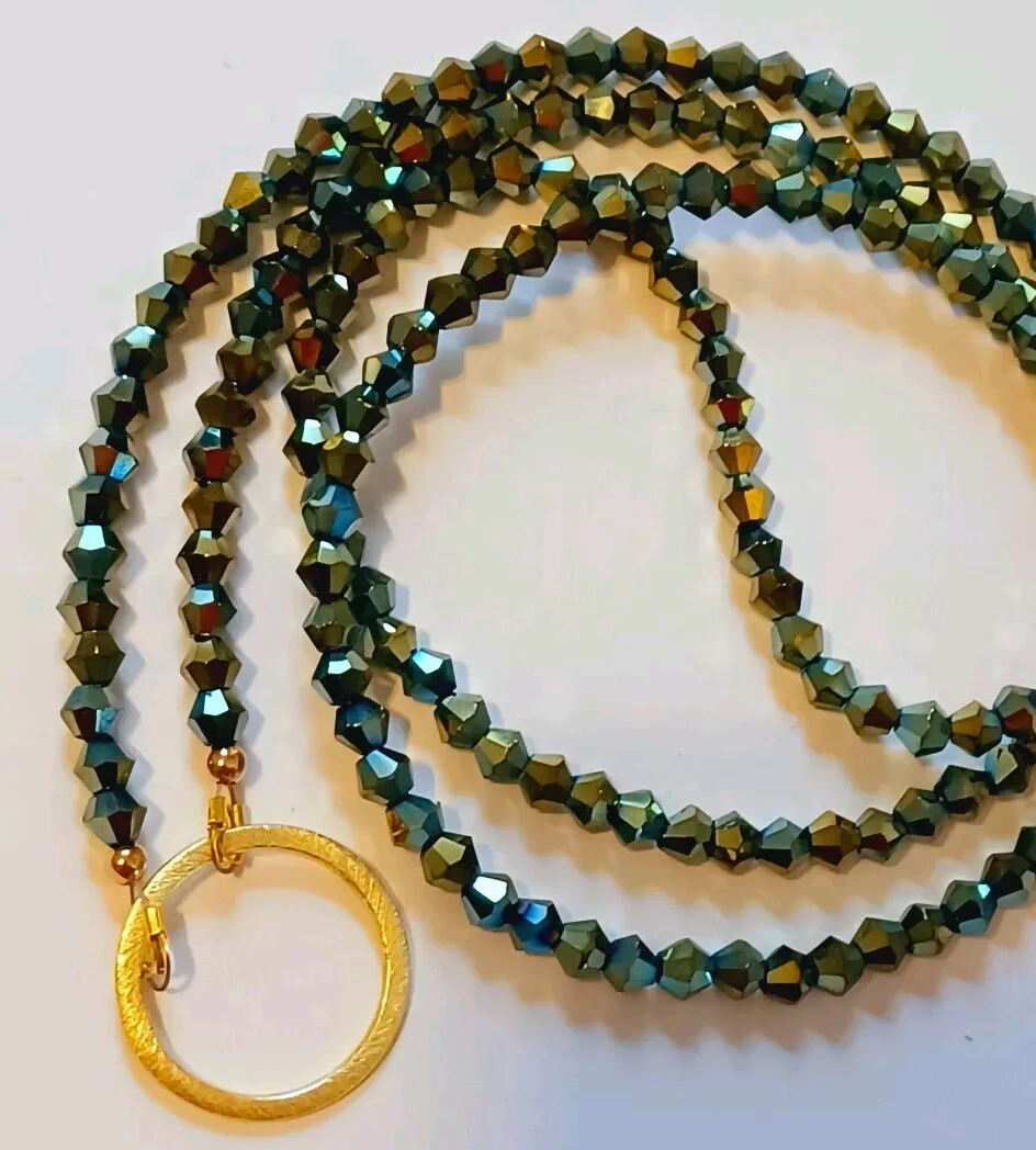 Peacock Decorative Eyeglass Holder Chain, Glasses Lanyard Necklace, Choose Grips 3