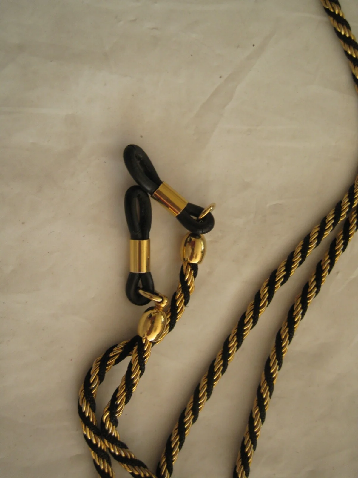 Peeper Keeper Braided GOLD/BLACK Eyeglass Retainer 31 2