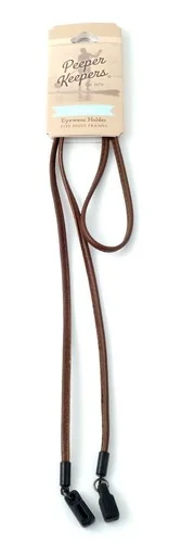 Peeper Keeper Flat Leather Eyeglass Retainer Black or Brown 28.5