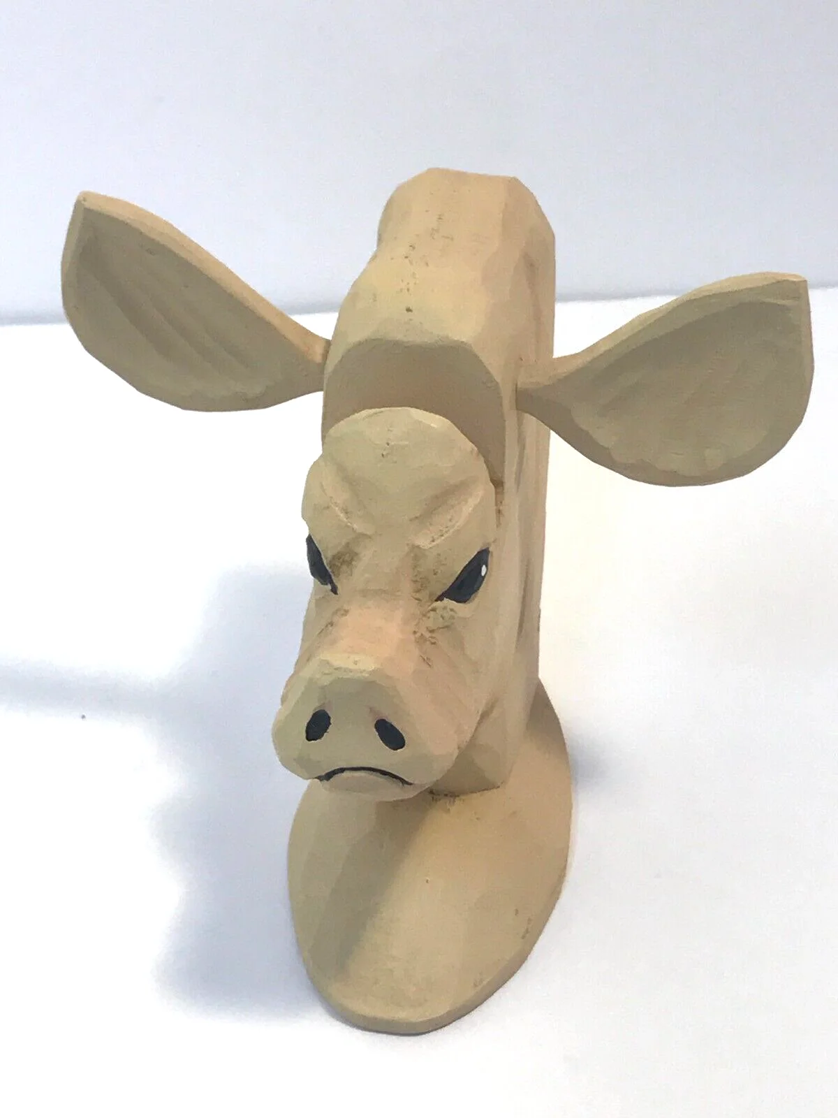 Peepers Carved Wood Pig Unisex Reading Eye Glass Holder Stand