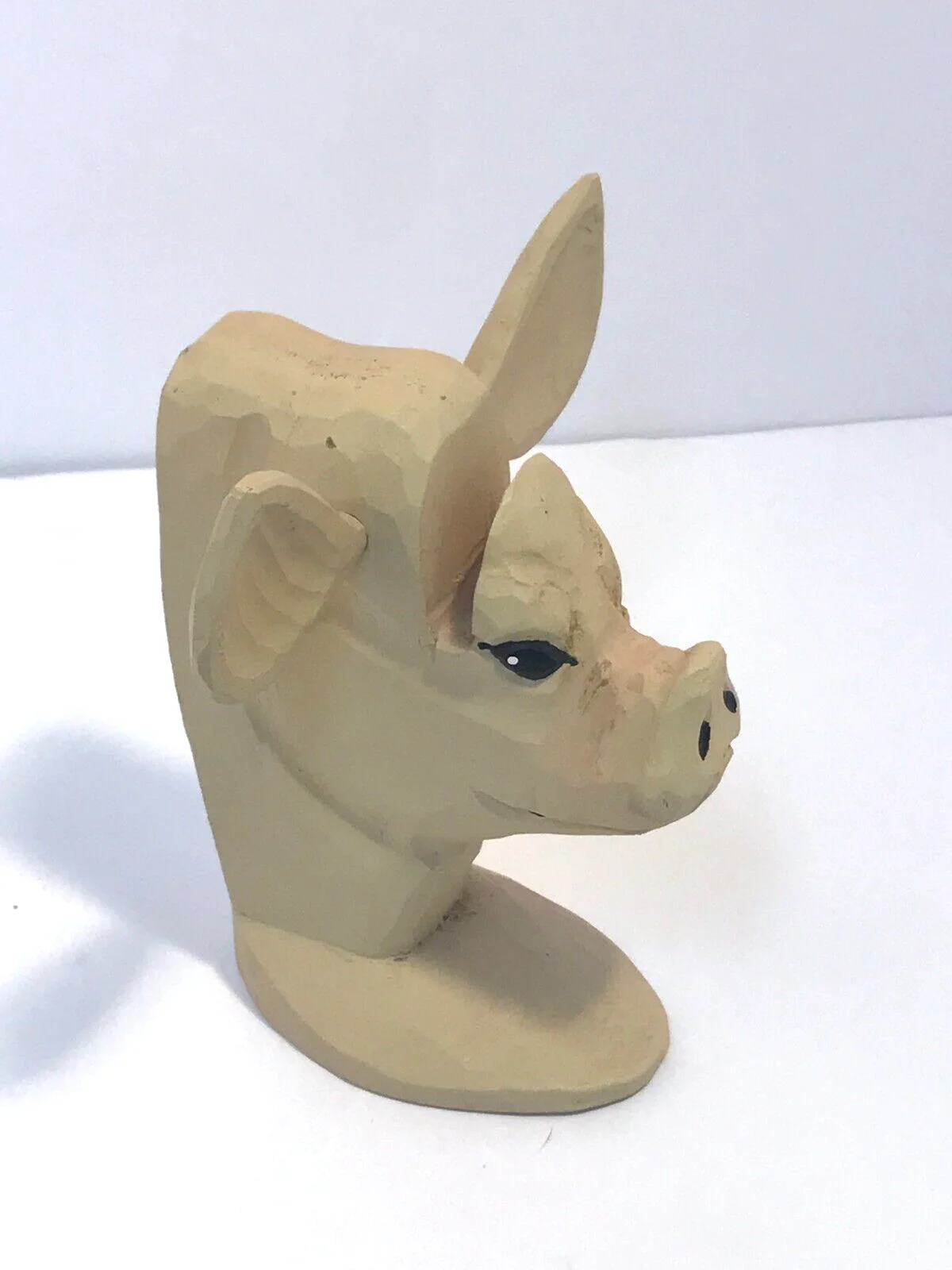 Peepers Carved Wood Pig Unisex Reading Eye Glass Holder Stand 3