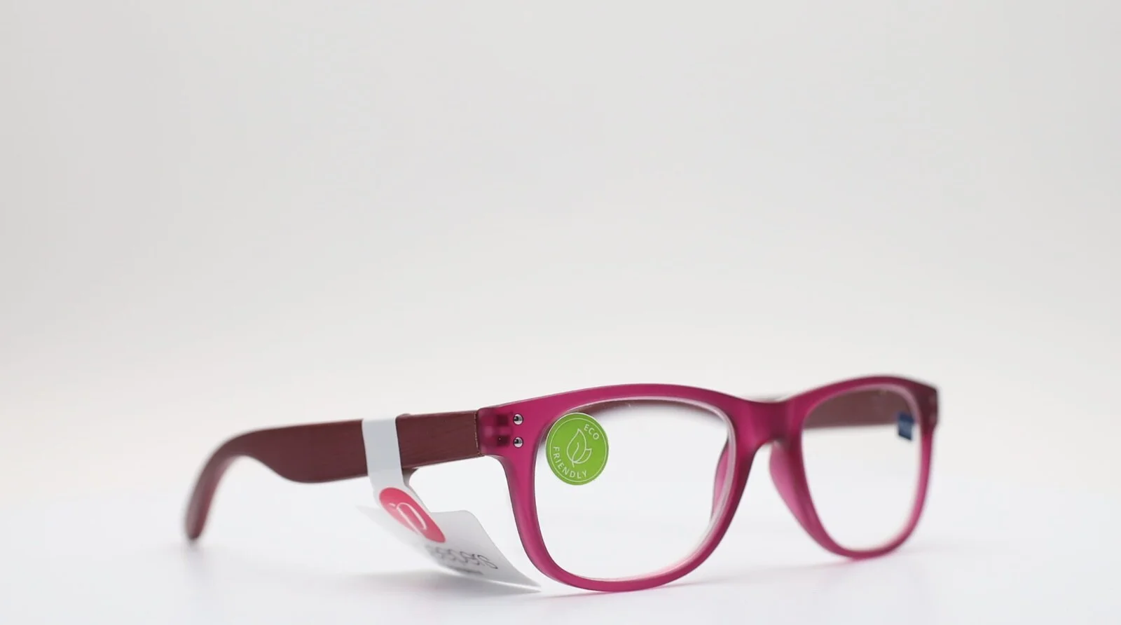 Peepers Day Tripper Purple Wood Rectangle Unisex Reading Glasses Power +2.50