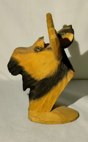 Peepers Eyeglass Holder Wooden Carved Moose Head HD24 2