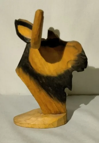 Peepers Eyeglass Holder Wooden Carved Moose Head HD24 4
