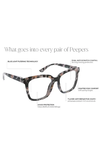 Peepers Next Level Blue Light Readers Black Marble 2