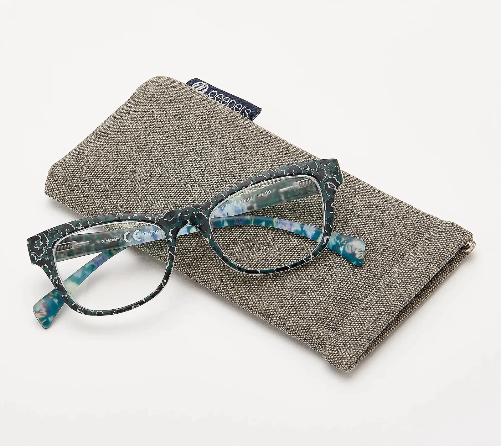 Peepers Orchid Island Blue Light Readers- GREEN LEOPARD, 0 A502771