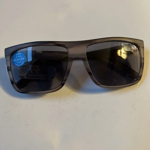 PEEPERS UNISEX Reading Sunglass Readers Horn Rimmed Full Lens Tinted Blue +2.00 2