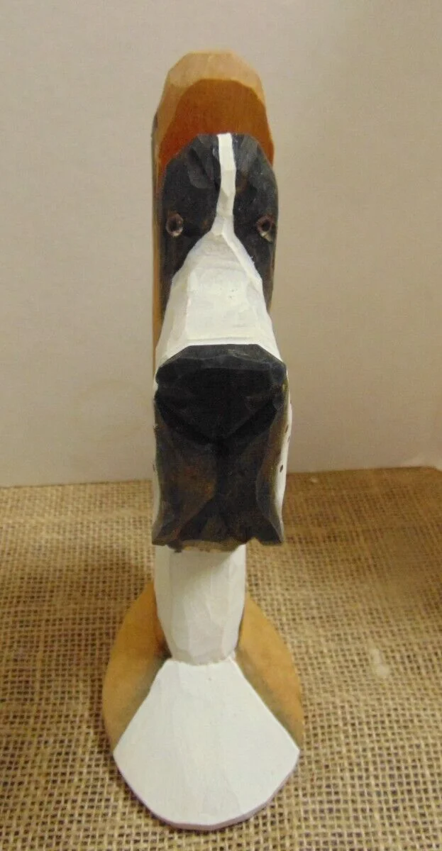 Peepers Wooden Carved Dog Eyeglass Sunglass Holder 2