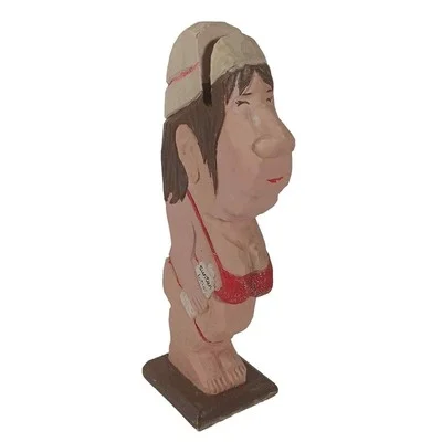 Peepers Wooden Swim Bather Lady Eyeglass Holder Hand Carved Beach Women Female 2
