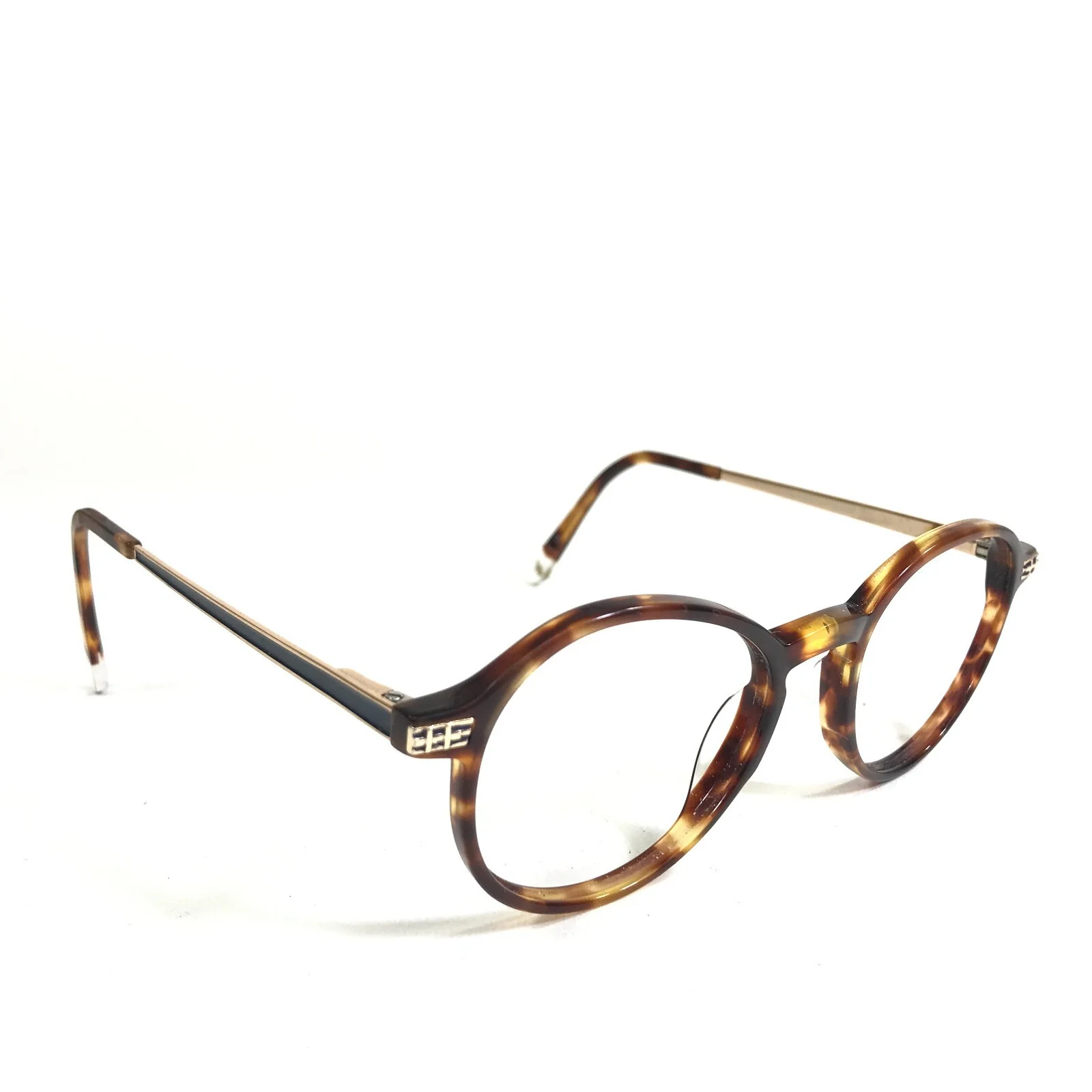 Penguin Eyeglasses Frames THE DOC TO Blue Tortoise Gold Round Full Rim 49-20-145 3