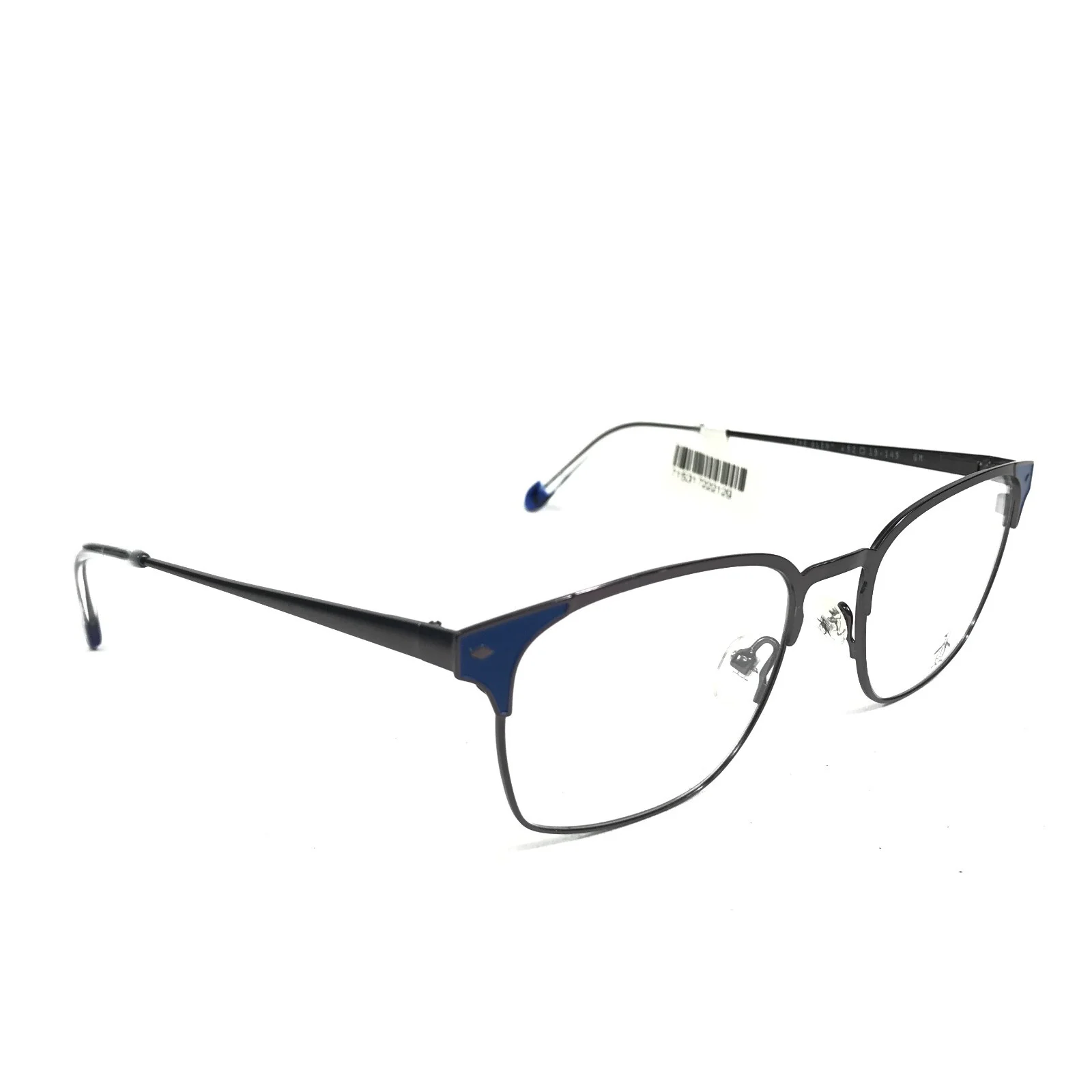 Penguin Eyeglasses Frames THE GLEN GM Grey Blue Square Half Rim 52-19-145 2