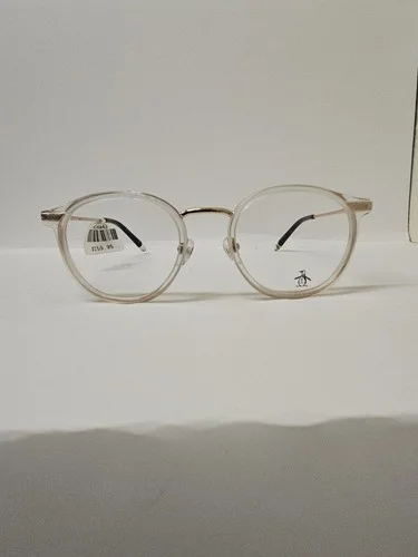 Penguin Eyeglasses Frames THE JUSTIN YG Clear Gold Round Full Rim 49-21-140