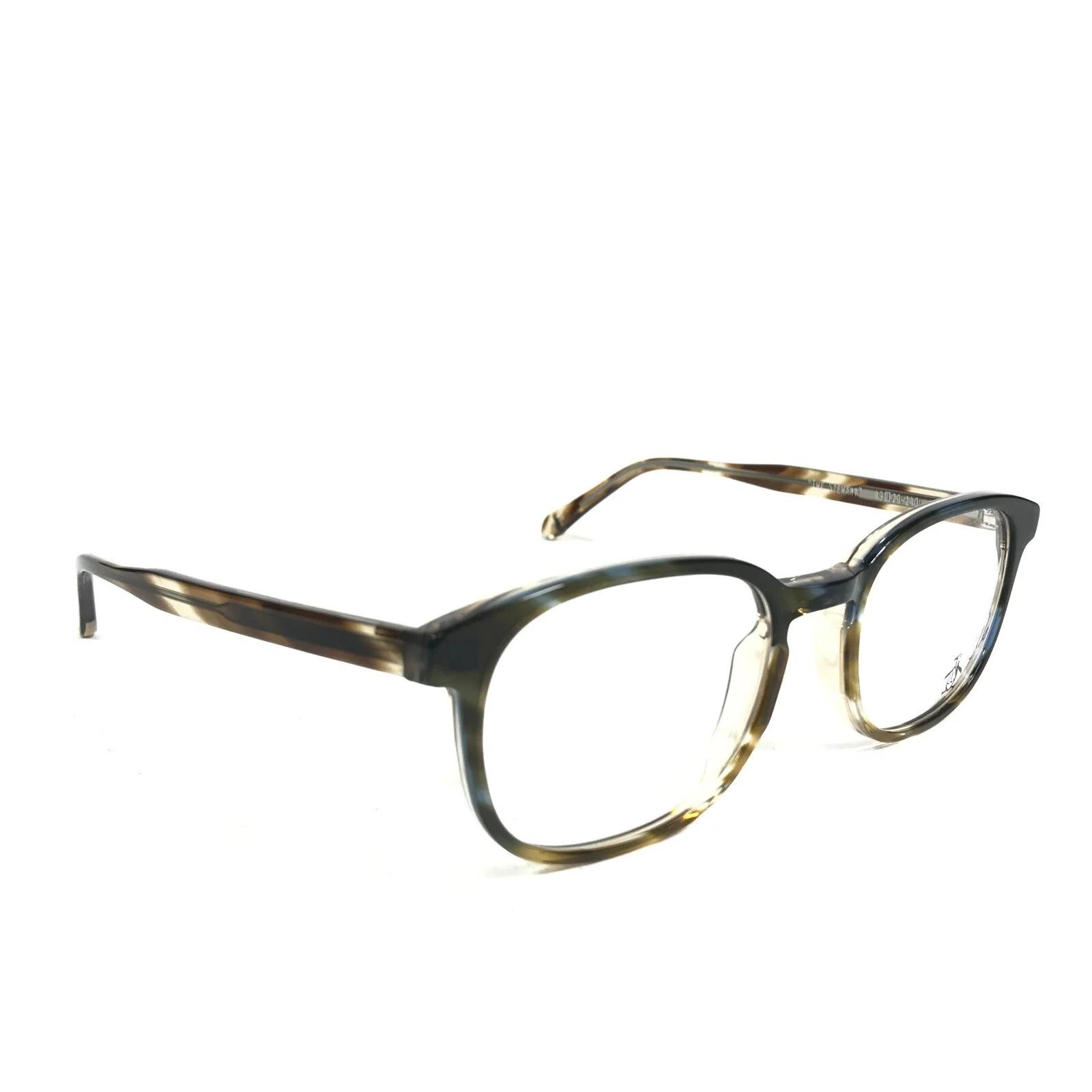 Penguin Eyeglasses Frames THE STEWART LT Brown Blue Horn Square 49-20-140 3