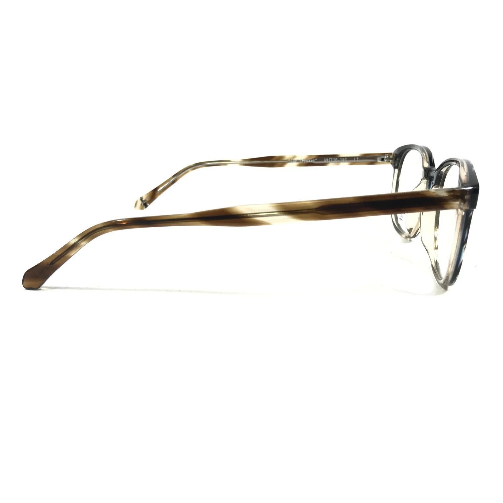 Penguin Eyeglasses Frames THE STEWART LT Brown Blue Horn Square 49-20-140 4
