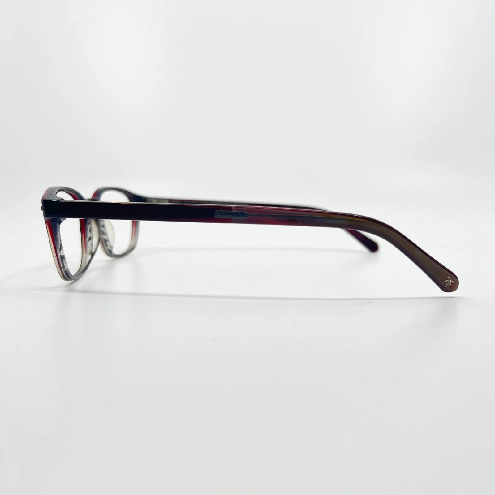 Penguin Eyeglasses Frames The Take A Mulligan GR Brown Gray Square 50-19-145 553 3