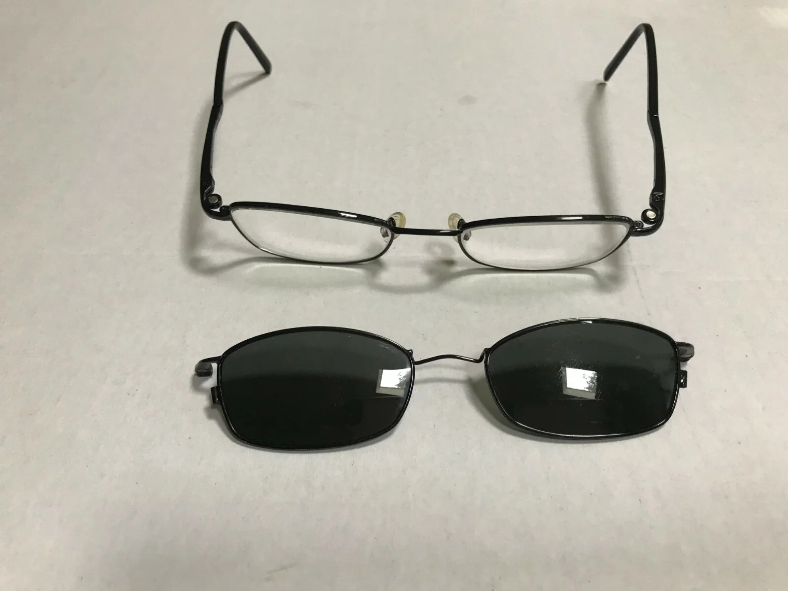 Pentax Magnetite 9917 Eyeglasses Sunglasses With Magnetic Clip On Combo