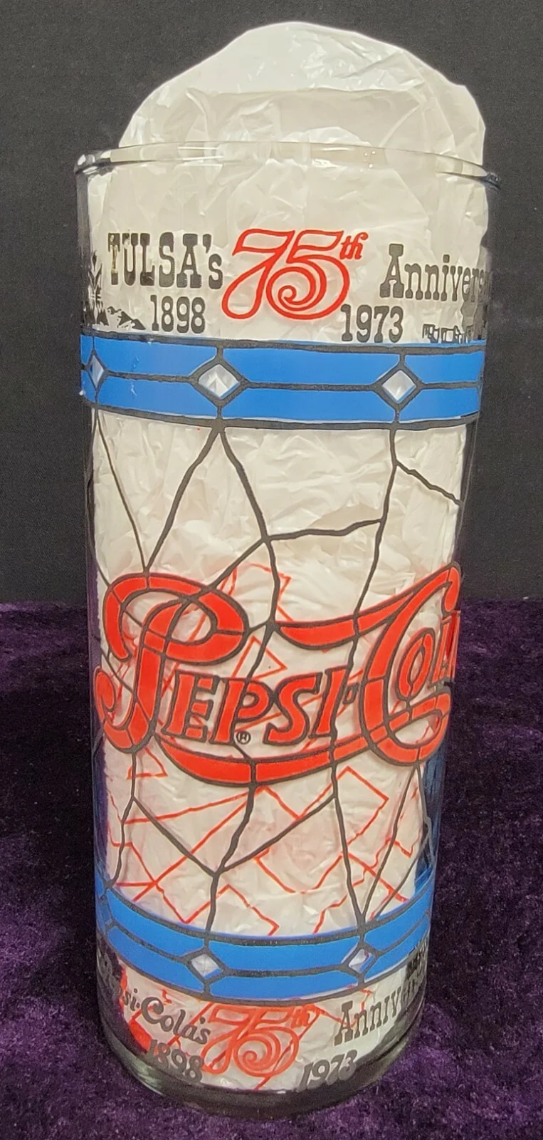 Pepsi-Cola 75th Anniversary / Tulsa Oklahoma 12 oz Tumbler