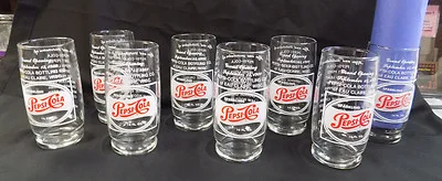 Pepsi-Cola Grand Opening September 13, 1980 Eau Claire, Wisc Glasses...Set of 8