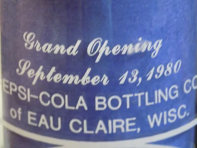 Pepsi-Cola Grand Opening September 13, 1980 Eau Claire, Wisc Glasses...Set of 8 4