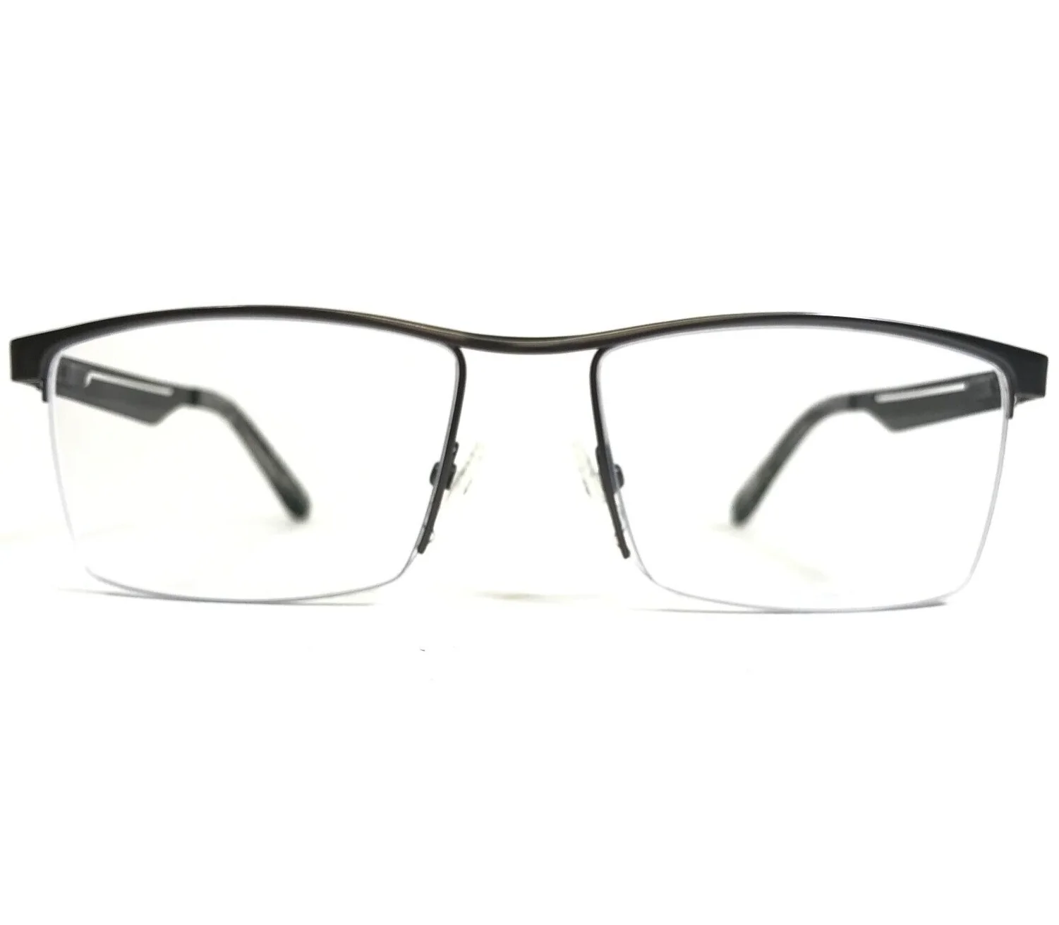 Perry Ellis Eyeglasses Frames PE 365-3 Gray Gunmetal Square Half Rim 55-18-140