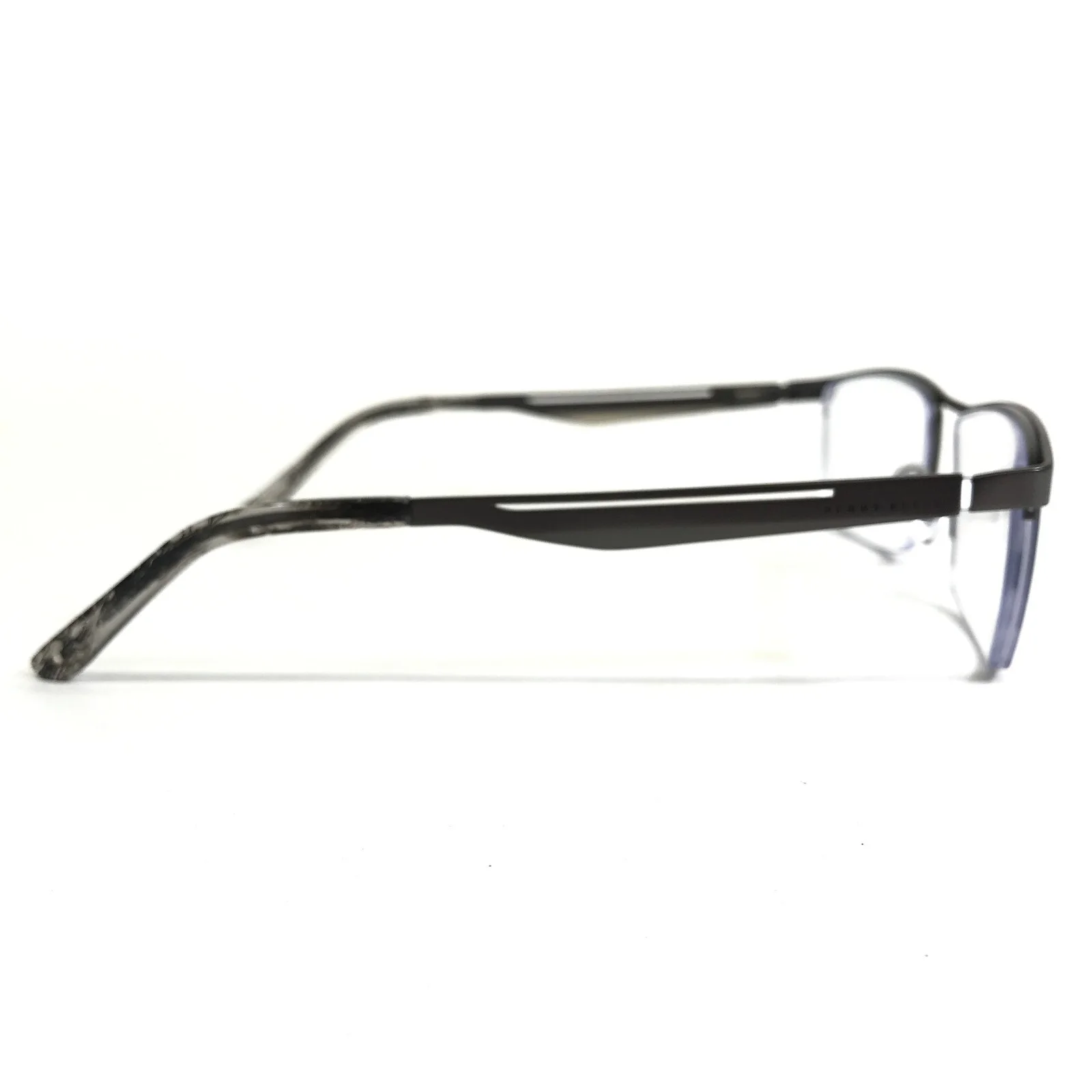 Perry Ellis Eyeglasses Frames PE 365-3 Gray Gunmetal Square Half Rim 55-18-140 3